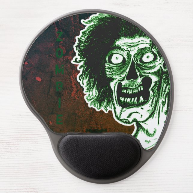 ZOMBIE- Green Gel Mouse Pad (Front)