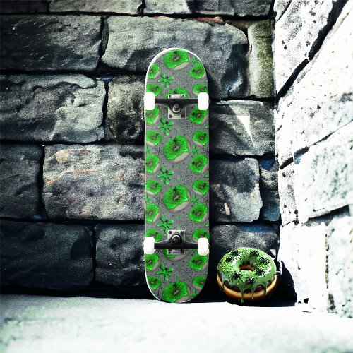 Zombie green slime donuts skateboard