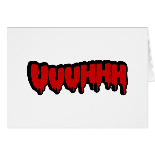 Zombie Groan Greeting Card (Front Horizontal)