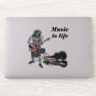 Zombie Guitar Music Musician Fantasy Art Sticker