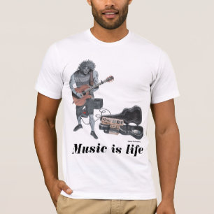 Zombie Guitar Rock Musician Fantasy Art Shirts
