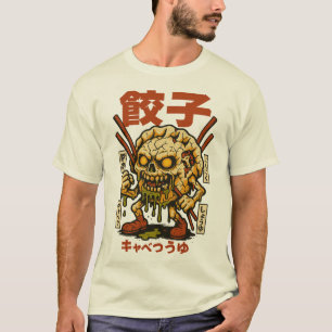 Zombie Gyoza – Creepy Japanese Dumpling Skull Desi T-Shirt