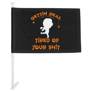 Zombie Halloween    Car Flag
