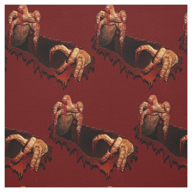 Zombie Halloween Fabric Custom Halloween Fabrics (Swatch)