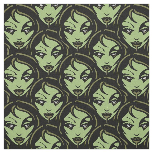 Zombie Halloween Fabric Halloween Fabrics Custom (Swatch)