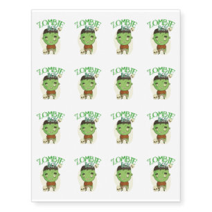 Zombie Halloween Gif Forฺ Boy Temporary Tattoos