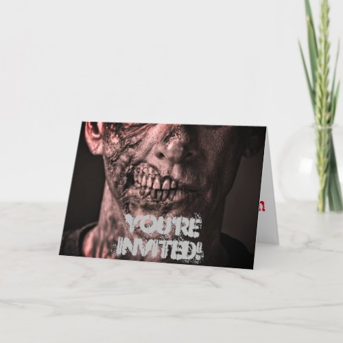 Zombie Halloween Invitation Card