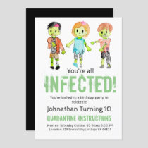 Zombie Halloween kid birthday party invitation
