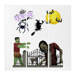 Zombie Halloween Land Wall Art