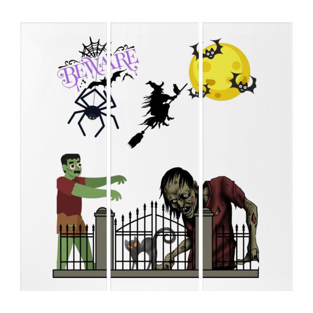 Zombie Halloween Land Wall Art (Front)