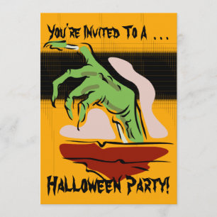 Zombie Halloween Party Invitation