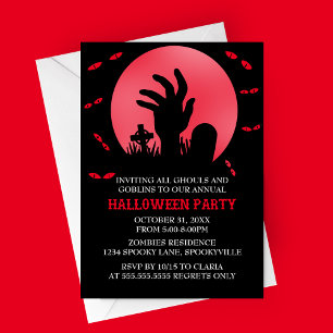Zombie Halloween Party Invitation