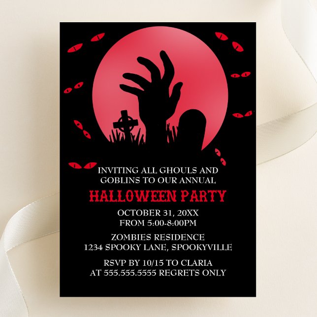 Zombie Halloween Party Invitation (Creator Uploaded)