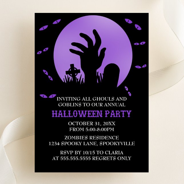 Zombie Halloween Party Invitation (Creator Uploaded)