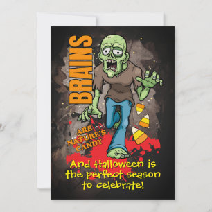 Zombie Halloween Party Invitations
