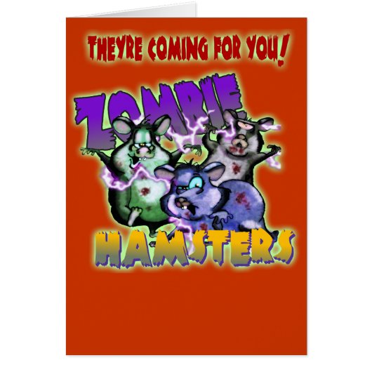 ZOMBIE HAMSTERS! CARDS (Front)