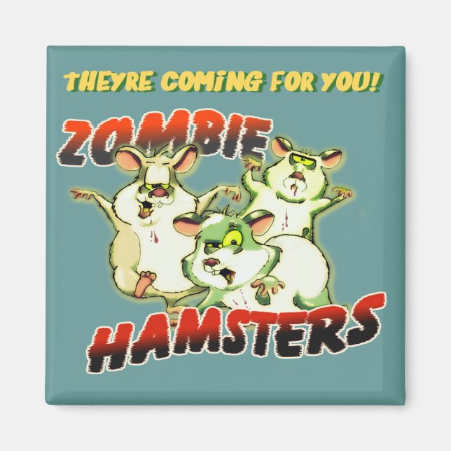 ZOMBIE HAMSTERS MAGNET (Front)