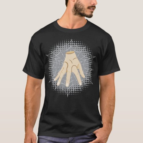 Zombie hand in spider web T_Shirt