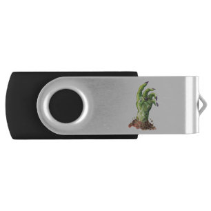 Zombie hand sticking out of the ground flash drive