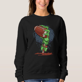 Zombie Hands football Ball Halloween Horror Scary Sweatshirt