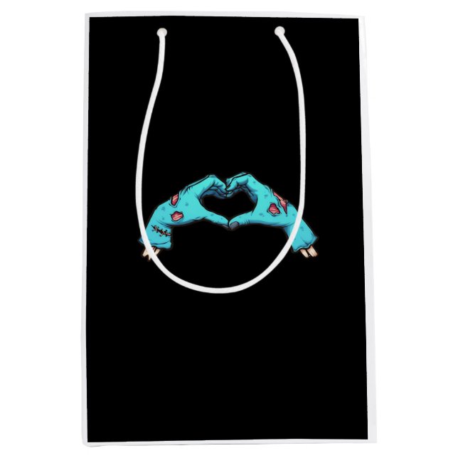 Zombie Hands Heart Halloween Spooky Creative Style Medium Gift Bag (Front)