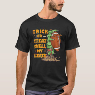 Zombie Hands Holding Football Funny Scary Hallowee T-Shirt