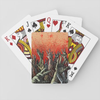 Zombie Hands Playing Cards by timfoleyillo at Zazzle