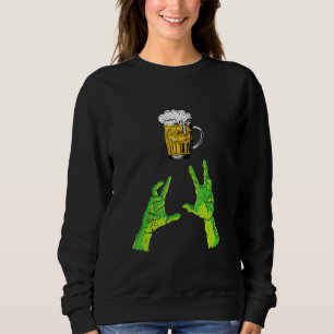 Zombie Hands Reaching for Beer Halloween Costume Sweatshirt