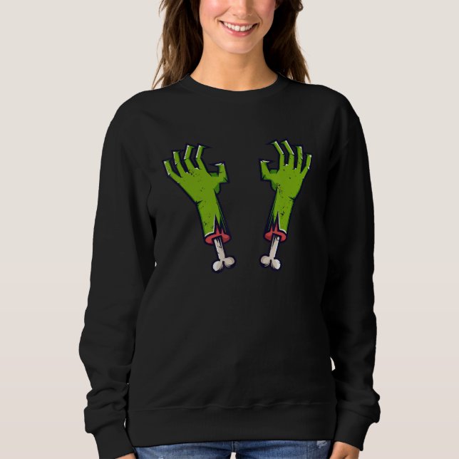 Zombie hands with bones sweatshirt (Front)