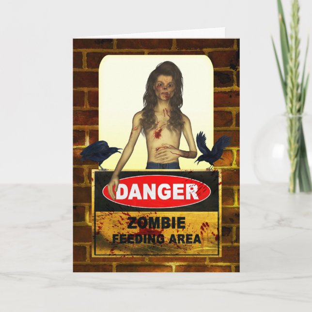 Zombie Happy Birthday Card (Front)