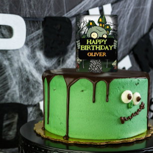 Zombie Happy Birthday Halloween Boy Scary Cake Topper