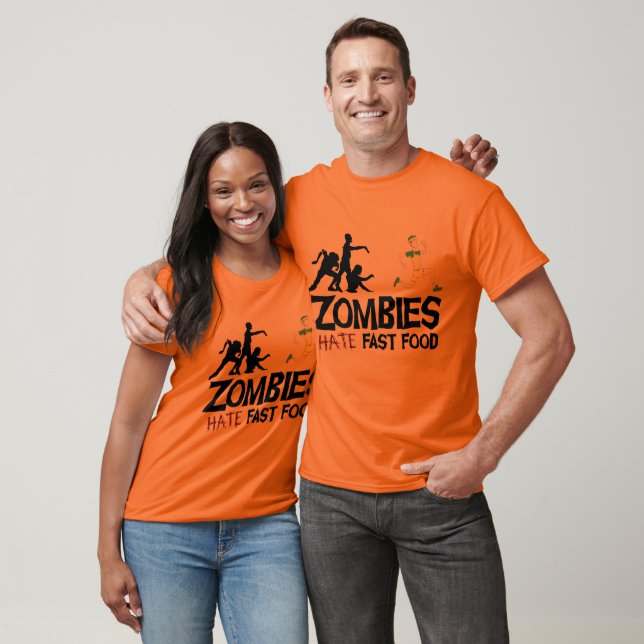 Zombie hate fast food T-Shirt (Unisex)
