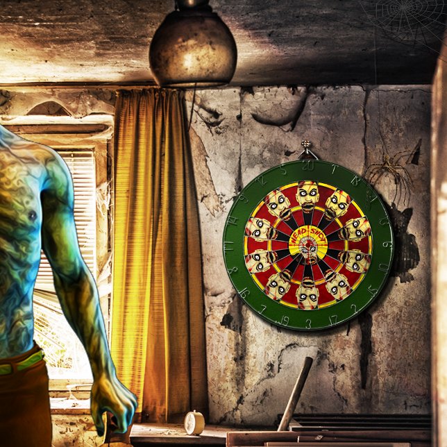 Zombie Head Shot Dartboard With Darts (Creator Uploaded)