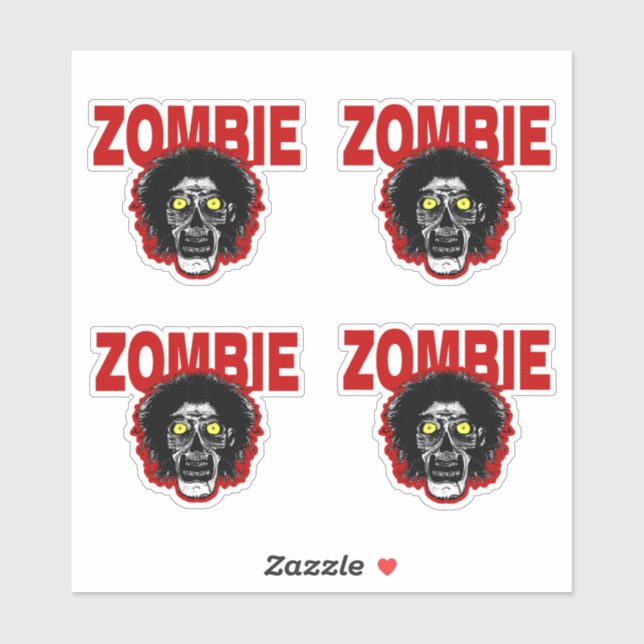 Adesivo Zombie Head Da 30,5 Cm – Vinile Impermeabile Resistente Per Esterni – Per Auto, IPad, Armadietti – Fatto In USA - 2