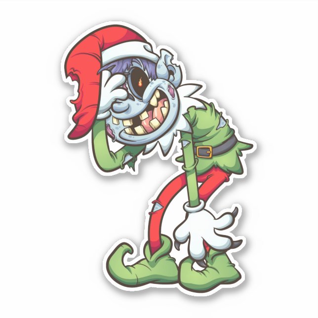 Zombie Holidays - Elf Sticker (Front)