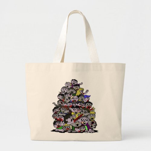 Zombie Horde Large Tote Bag