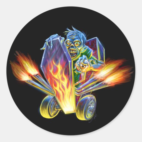 Zombie Hotrod Sticker