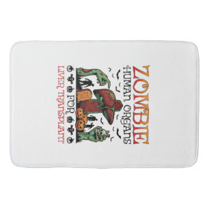 Zombie Human Organs Liver Transplant Halloween Gra Bath Mat