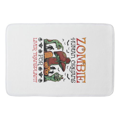 Zombie Human Organs Liver Transplant Halloween Gra Bath Mat