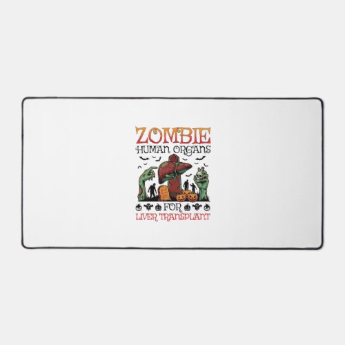 Zombie Human Organs Liver Transplant Halloween Gra Desk Mat