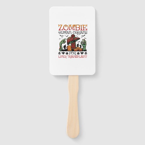 Zombie Human Organs Liver Transplant Halloween Gra Hand Fan