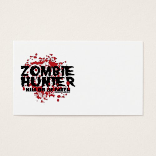 Zombie Hunter Business Card Templates