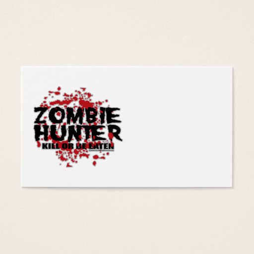 Customizable Zombie Hunter Business Card Templates