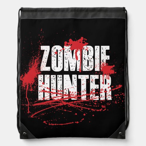 Zombie Hunter Back Pack Drawstring Bag