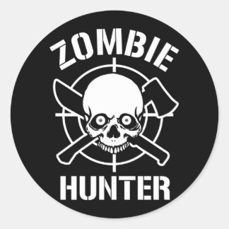 Zombie Hunter Classic Round Sticker