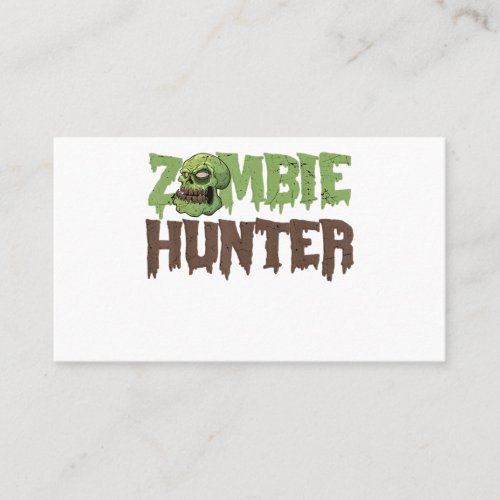 Zombie Hunter Halloween Deadly Deer Hunting Business Card