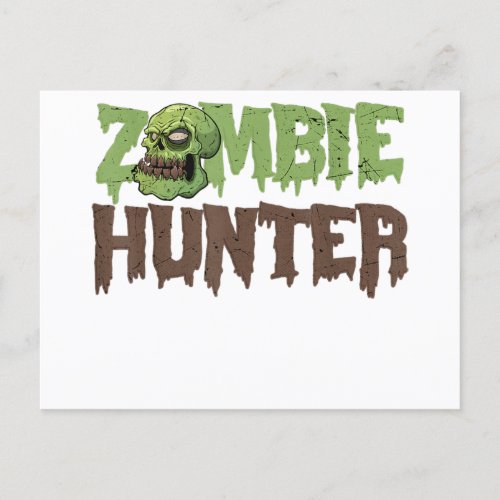 Zombie Hunter Halloween Deadly Deer Hunting Invitation Postcard