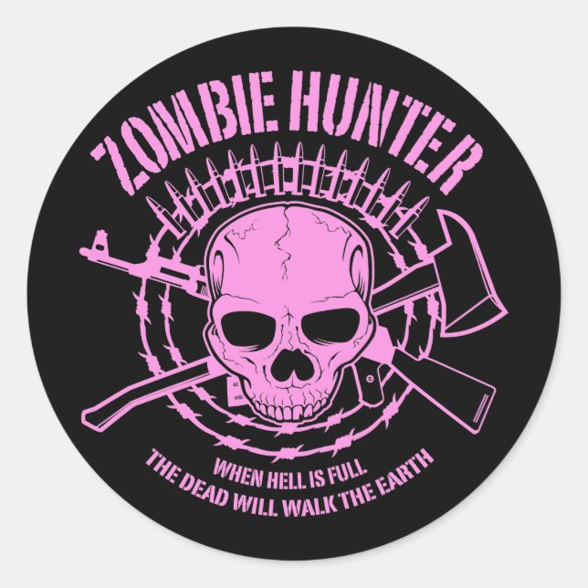 Zombie Hunter Sticker (Front)