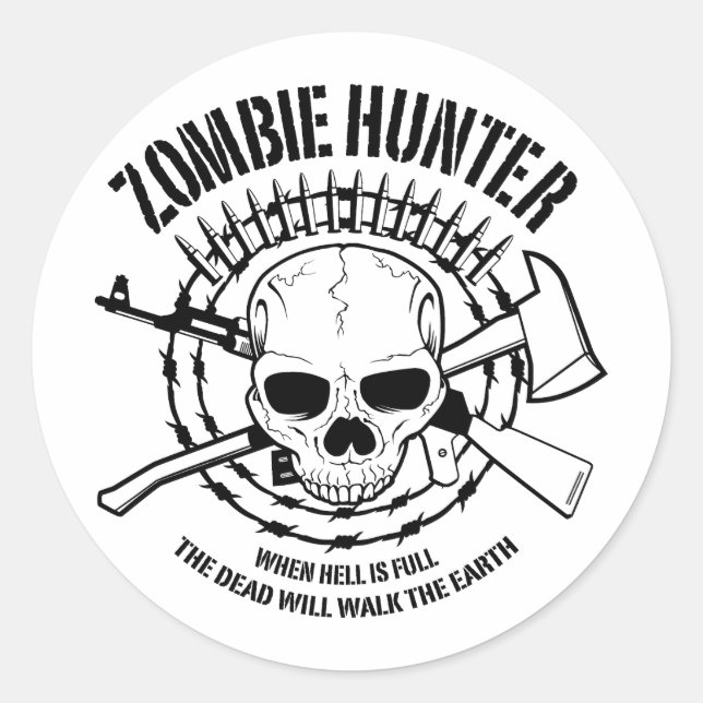 Zombie Hunter Sticker (Front)