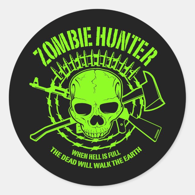 Zombie Hunter Sticker (Front)